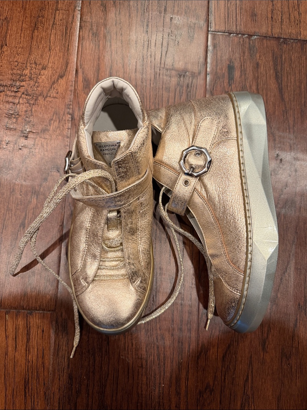 Valentina Rangoni Firenze Gold Sneakers